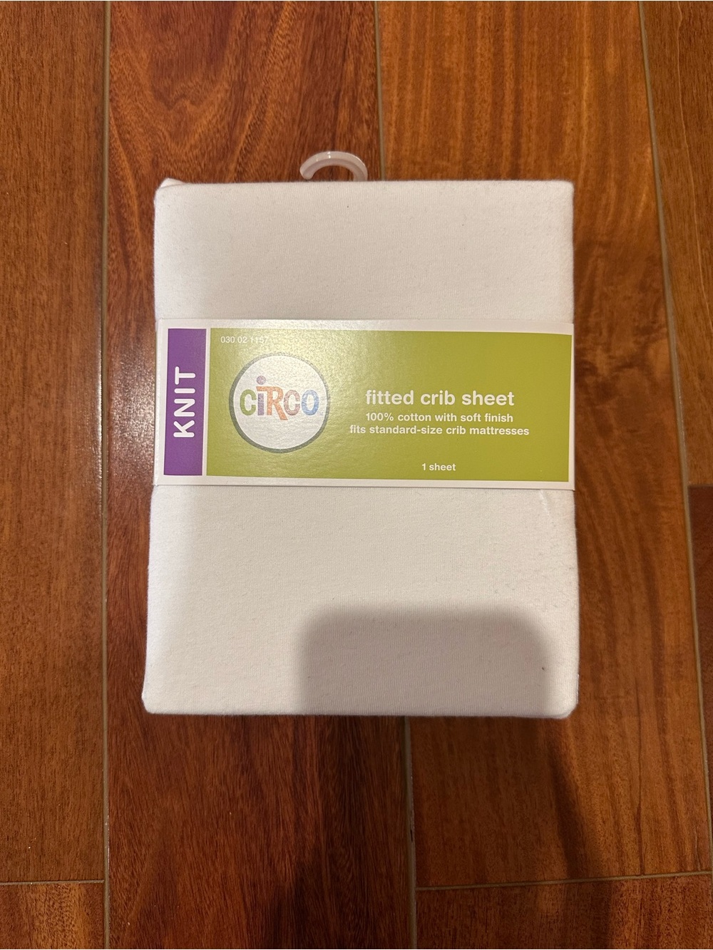 Circo 100% Cotton Knit Fitted Crib Sheet, White, 28” x 52”